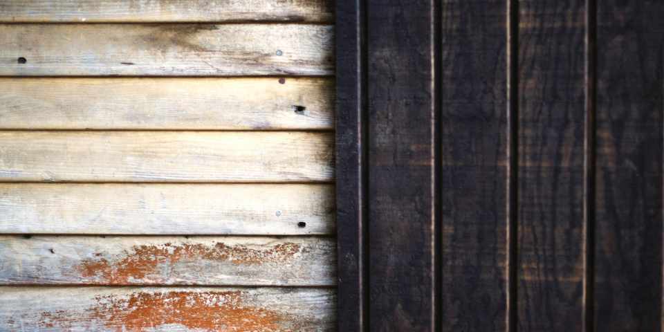 Close-up of siding panel profile and texture