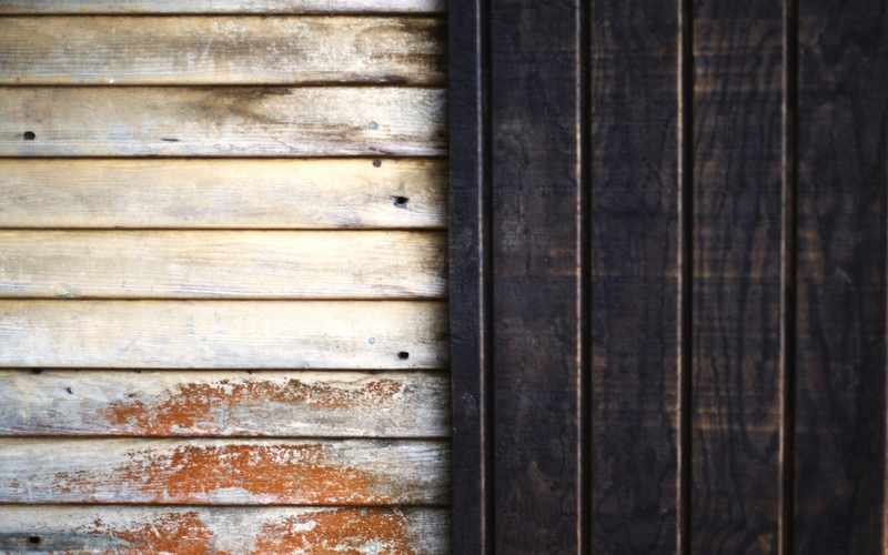 Close-up of horizontal siding panel joints and texture