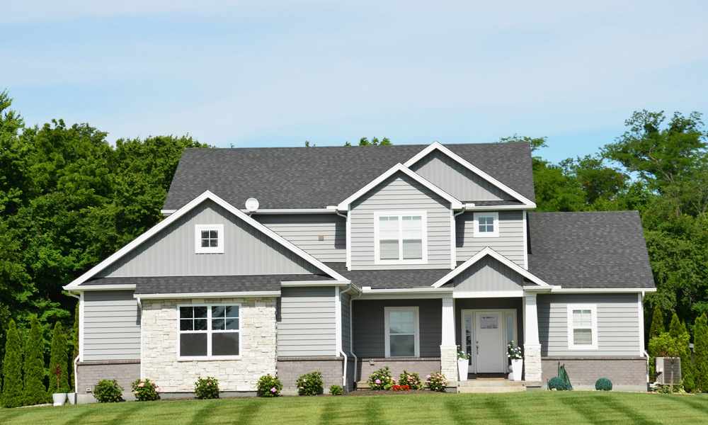 Vinyl siding on a home exterior