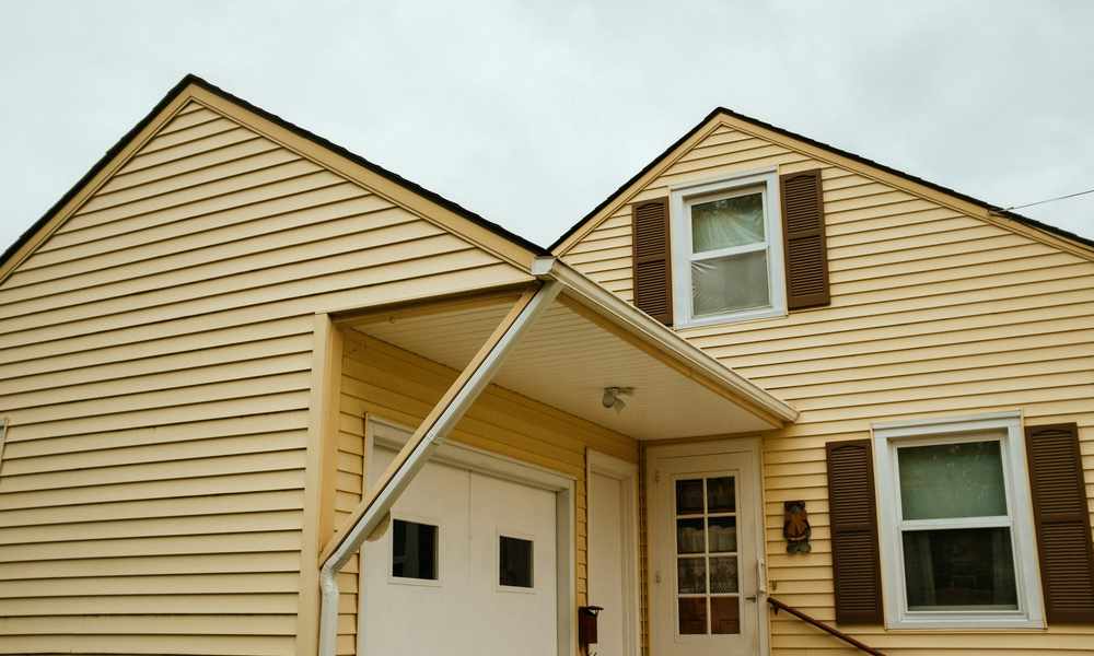 Home exterior with new siding after a full replacement